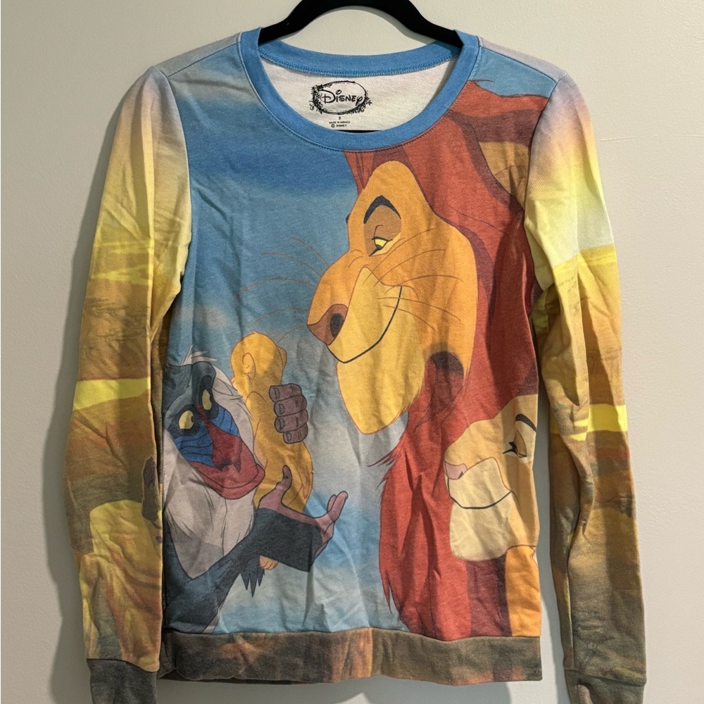 Disney lion king Mufasa rafiki and simba pullover sweater hot topic vintage
